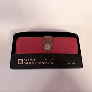 Stone Mountain Red and Brown Leather Wallet